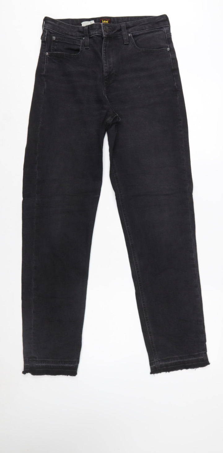 Lee Women’s Black Carol Straight Leg Jeans W29 L35 Stretch Denim