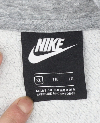 Nike Mens Grey Full Zip Hoodie Sweatshirt XL Regular Fit