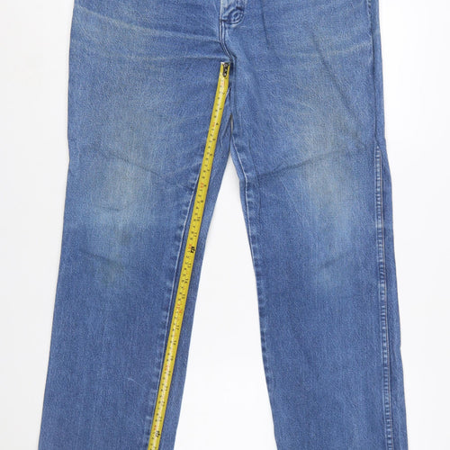 Wrangler Men's Blue Straight Denim Jeans 36x32 Cotton Classic Fit
