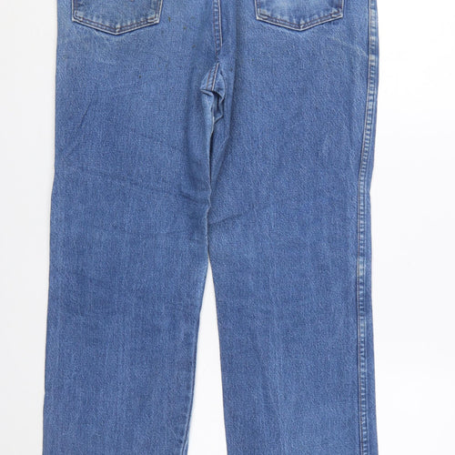 Wrangler Men's Blue Straight Denim Jeans 36x32 Cotton Classic Fit