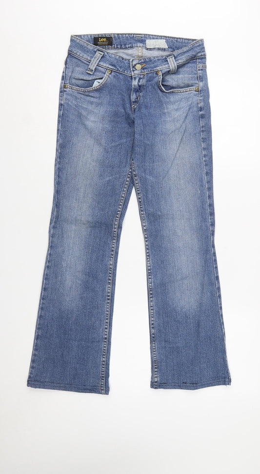 Lee Women Blue Bootcut Stretch Denim Jeans Size 12 Regular