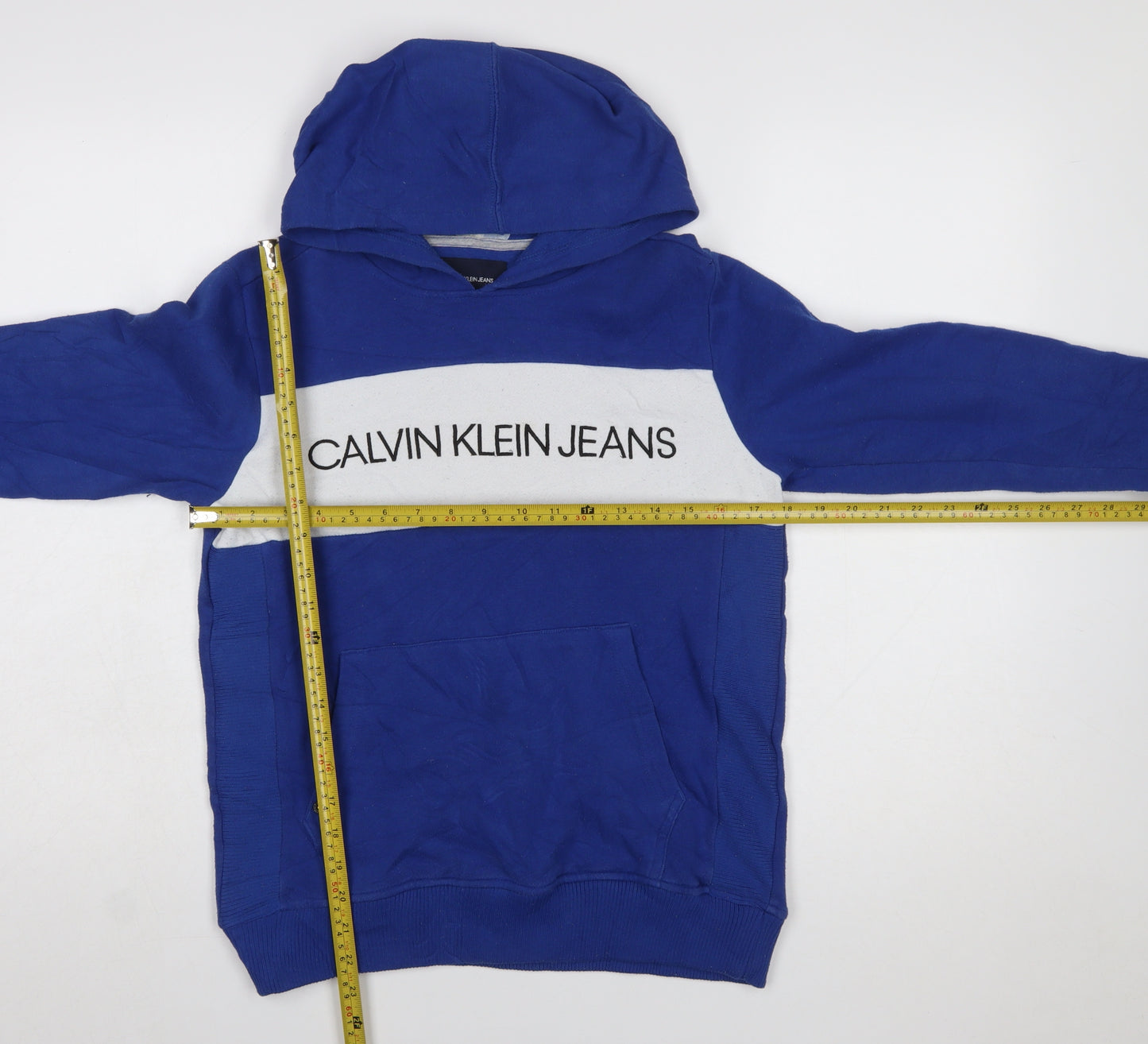 Calvin Klein Jeans Boys Blue Pullover Hoodie M (10/12) Cotton Blend