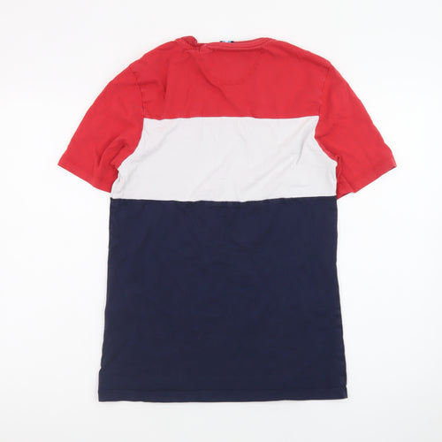 Diesel Men's Multicoloured Cotton Crew Neck Colourblock T-Shirt Size S