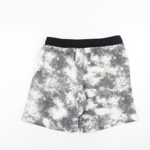 LCY London Men Grey Acid Wash Sweat Shorts L Regular Fit Casual