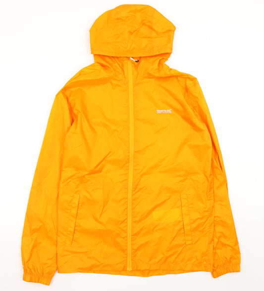 Regatta Men's Orange Hooded Waterproof Windbreaker Jacket Size M