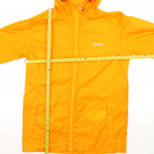 Regatta Men's Orange Hooded Waterproof Windbreaker Jacket Size M