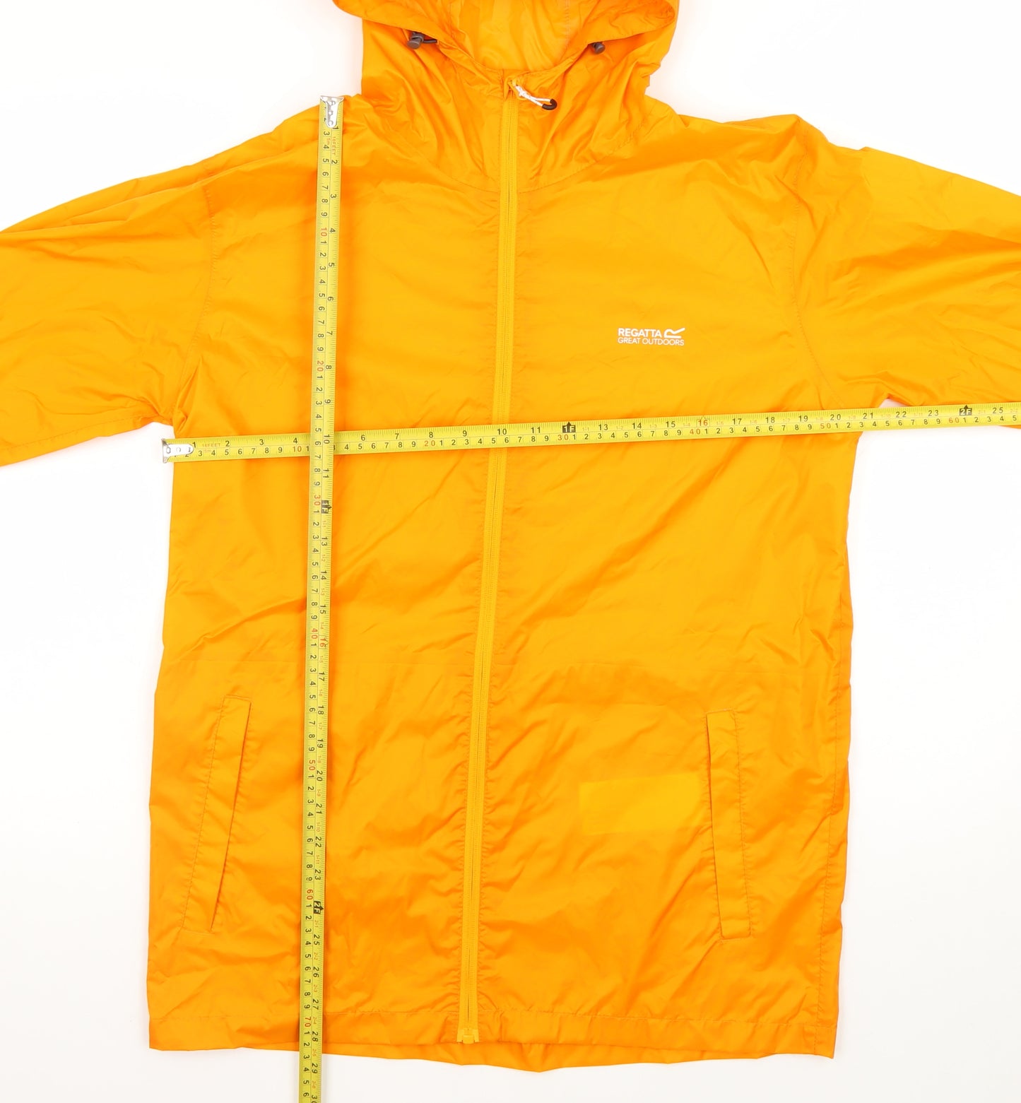 Regatta Men's Orange Hooded Waterproof Windbreaker Jacket Size M