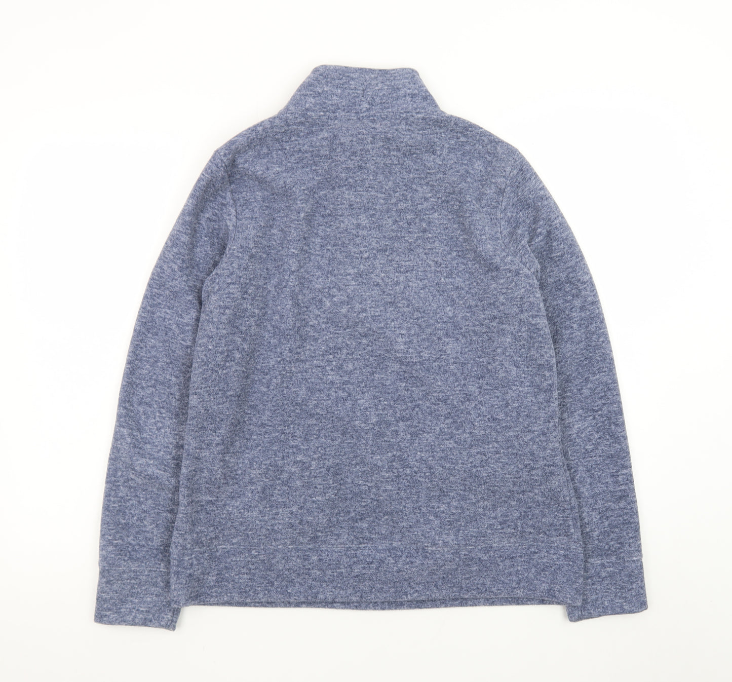 Maine New England Womens Blue 1/4 Zip Fleece Sweatshirt Size 12