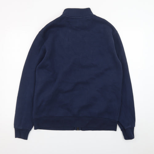 St. Bernard Men's Blue Full Zip Sweatshirt Medium Regular Fit