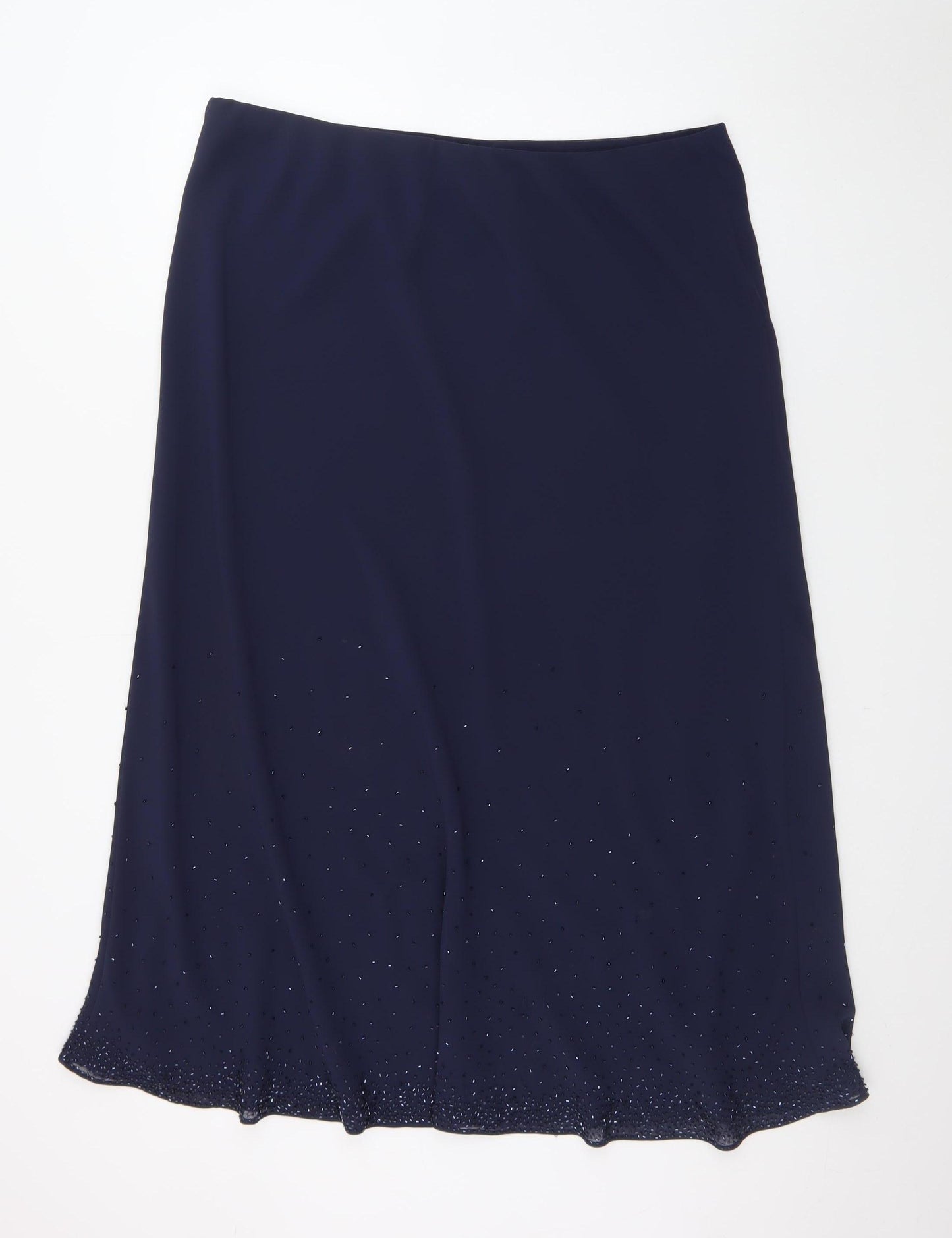 Personal Choice Women's Blue Beaded Midi Skirt Size 22