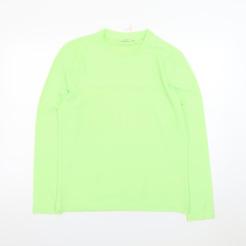 Crane Men Green Long Sleeve Athletic Quick Dry Running Top M