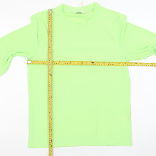 Crane Men Green Long Sleeve Athletic Quick Dry Running Top M