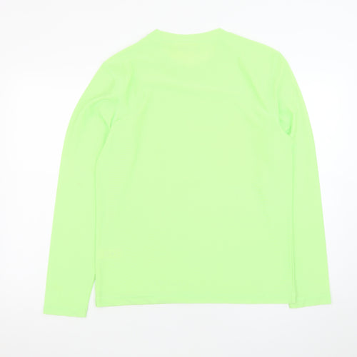 Crane Men Green Long Sleeve Athletic Quick Dry Running Top M