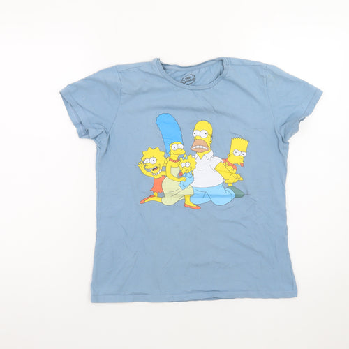 The Simpsons Boys Blue Short Sleeve Graphic T-Shirt Size S