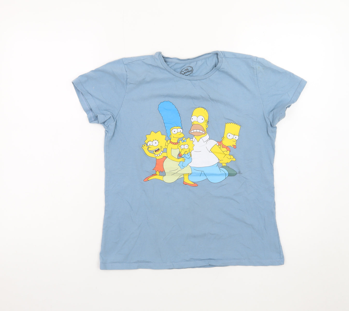 The Simpsons Boys Blue Short Sleeve Graphic T-Shirt Size S