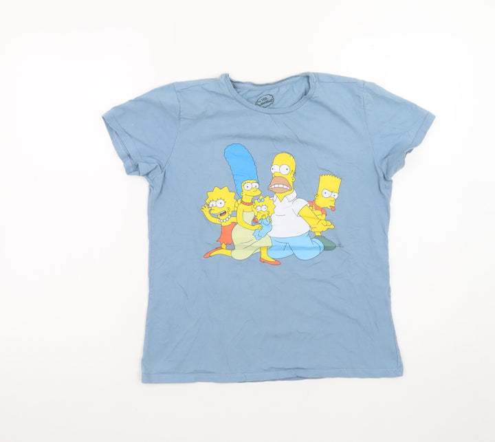 The Simpsons Boys Blue Short Sleeve Graphic T-Shirt Size S