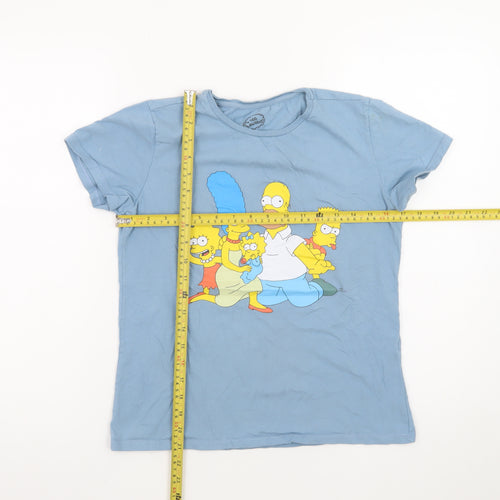 The Simpsons Boys Blue Short Sleeve Graphic T-Shirt Size S