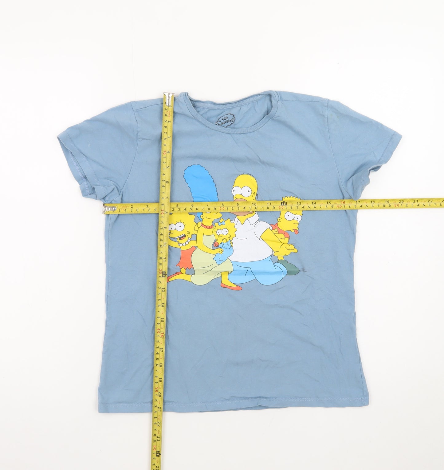 The Simpsons Boys Blue Short Sleeve Graphic T-Shirt Size S