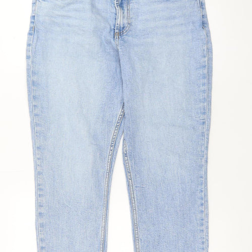 ASOS DESIGN Petite Women's Blue Straight Jeans Size 14 Regular Fit