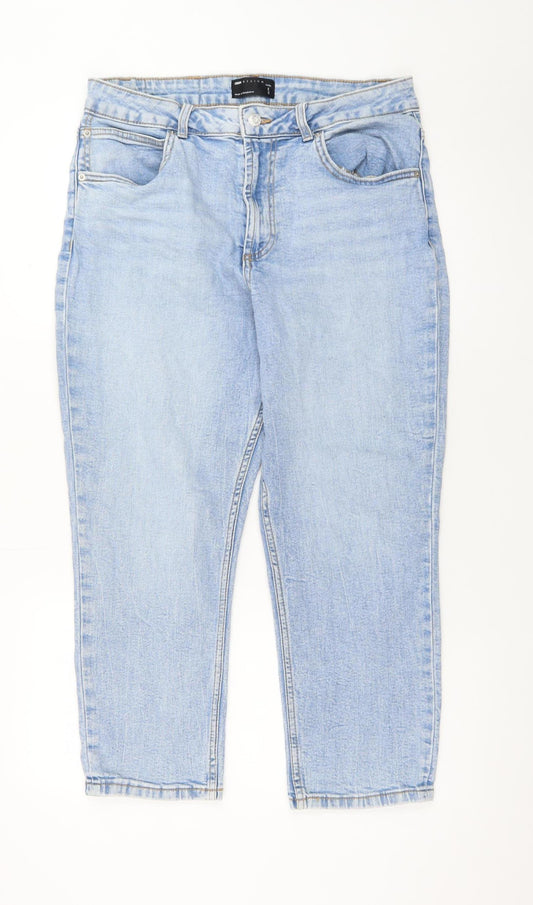 ASOS DESIGN Petite Women's Blue Straight Jeans Size 14 Regular Fit