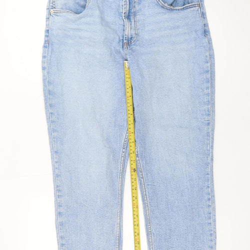 ASOS DESIGN Petite Women's Blue Straight Jeans Size 14 Regular Fit