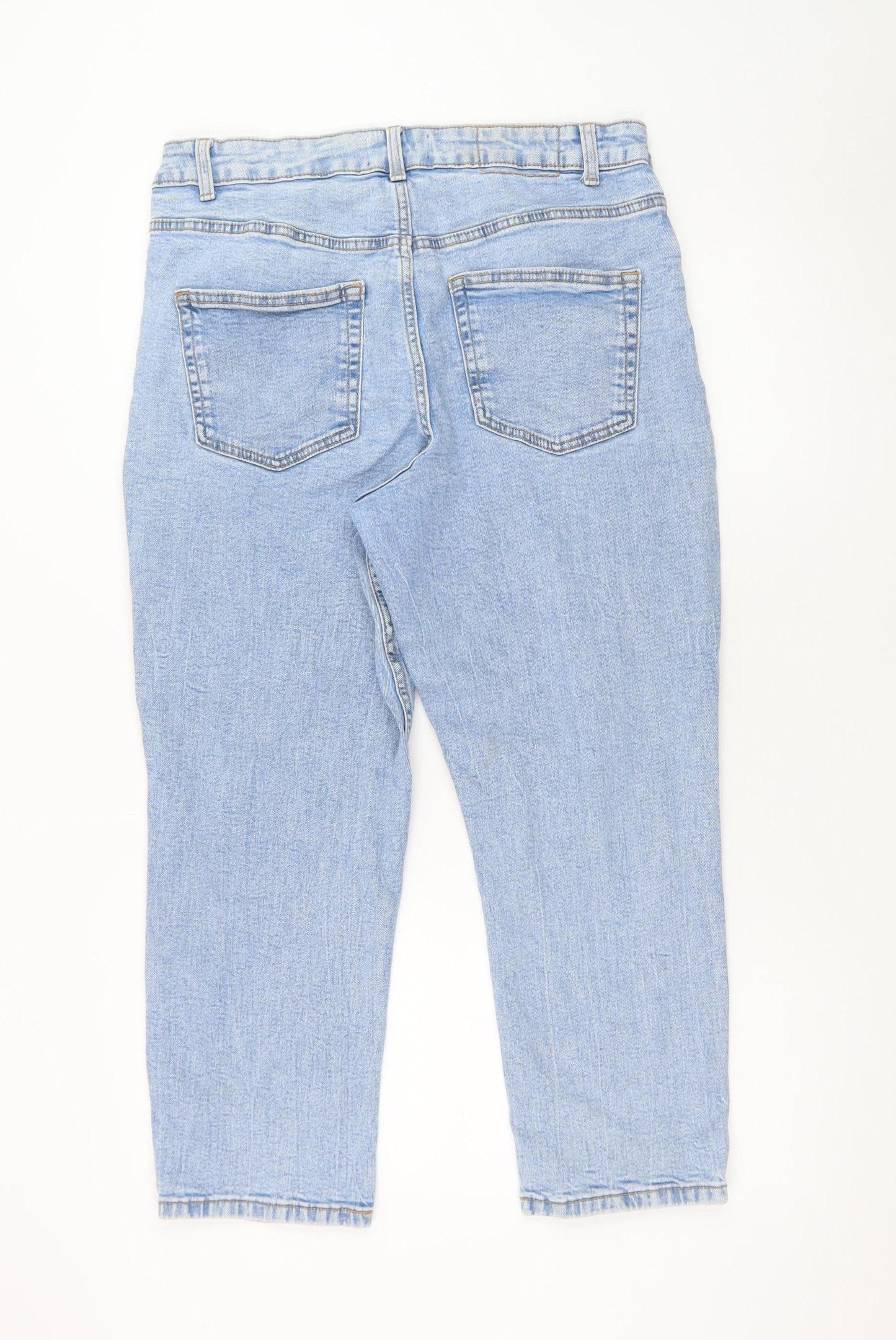 ASOS DESIGN Petite Women's Blue Straight Jeans Size 14 Regular Fit