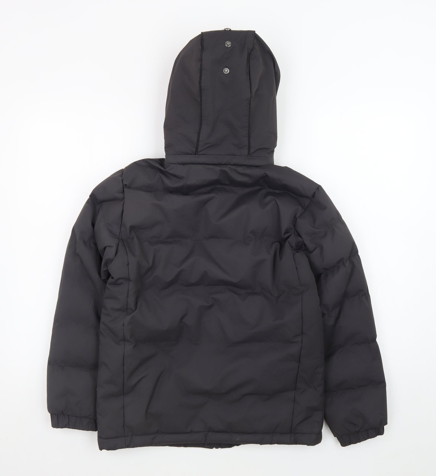 Trespass Boys Black 9-10 Years Waterproof Hooded Puffer Jacket