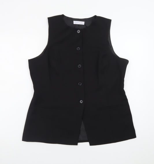 Primark Women Black Sleeveless Button Blouse Size L