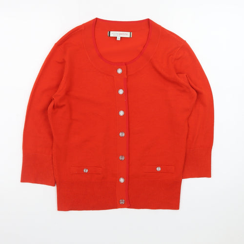Principles by Ben de Lisi Women Red Petite 14 Cardigan Knit Jumper