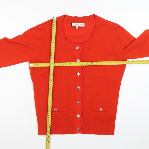 Principles by Ben de Lisi Women Red Petite 14 Cardigan Knit Jumper