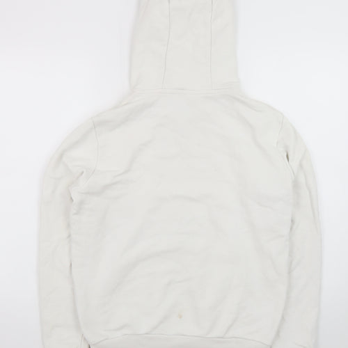 Reebok Men's White XS Pullover Hoodie with Logo Print