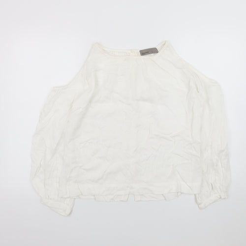 Vero Moda Women's White Cold Shoulder Blouse Size L