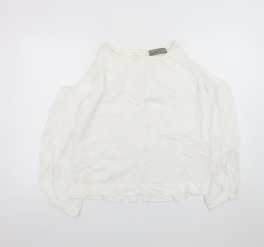 Vero Moda Women's White Cold Shoulder Blouse Size L