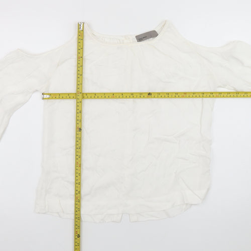 Vero Moda Women's White Cold Shoulder Blouse Size L