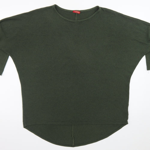 Influence Women Green Relaxed Pullover Jumper Size S