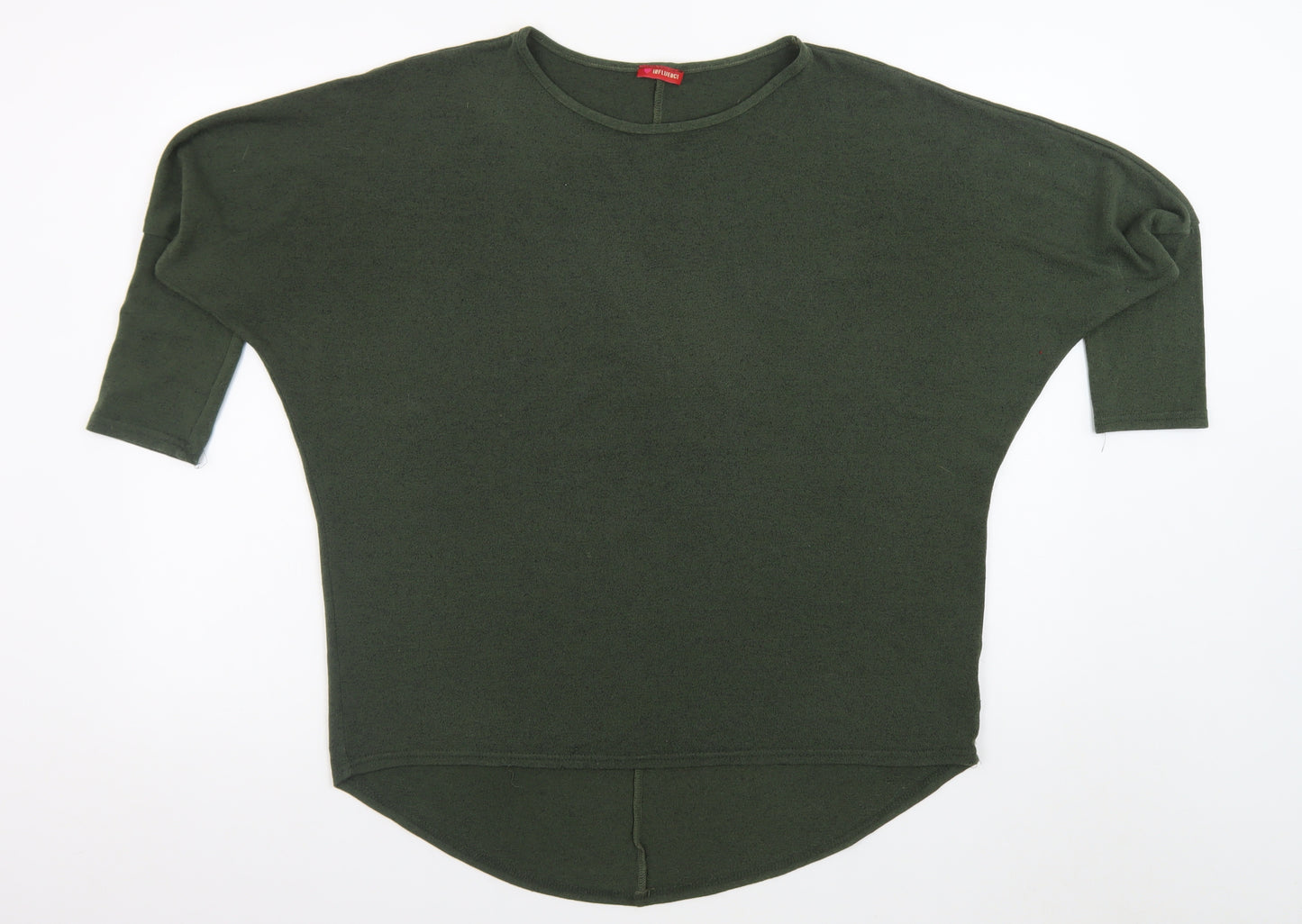 Influence Women Green Relaxed Pullover Jumper Size S