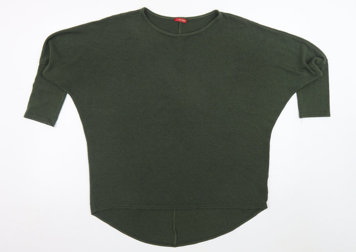 Influence Women Green Relaxed Pullover Jumper Size S