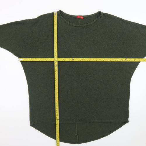 Influence Women Green Relaxed Pullover Jumper Size S