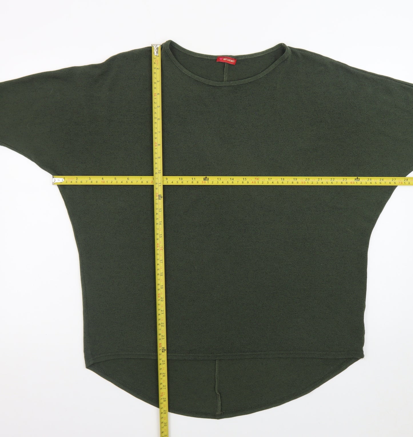 Influence Women Green Relaxed Pullover Jumper Size S