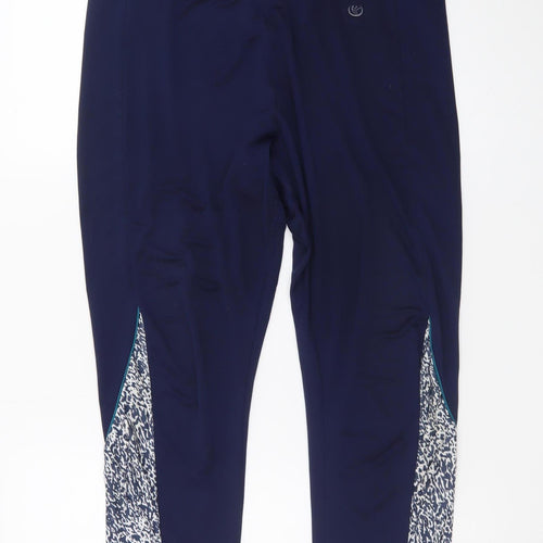 Dunnes Stores Women's Blue Capri Performance Sport Leggings Size L