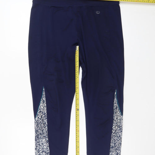 Dunnes Stores Women's Blue Capri Performance Sport Leggings Size L