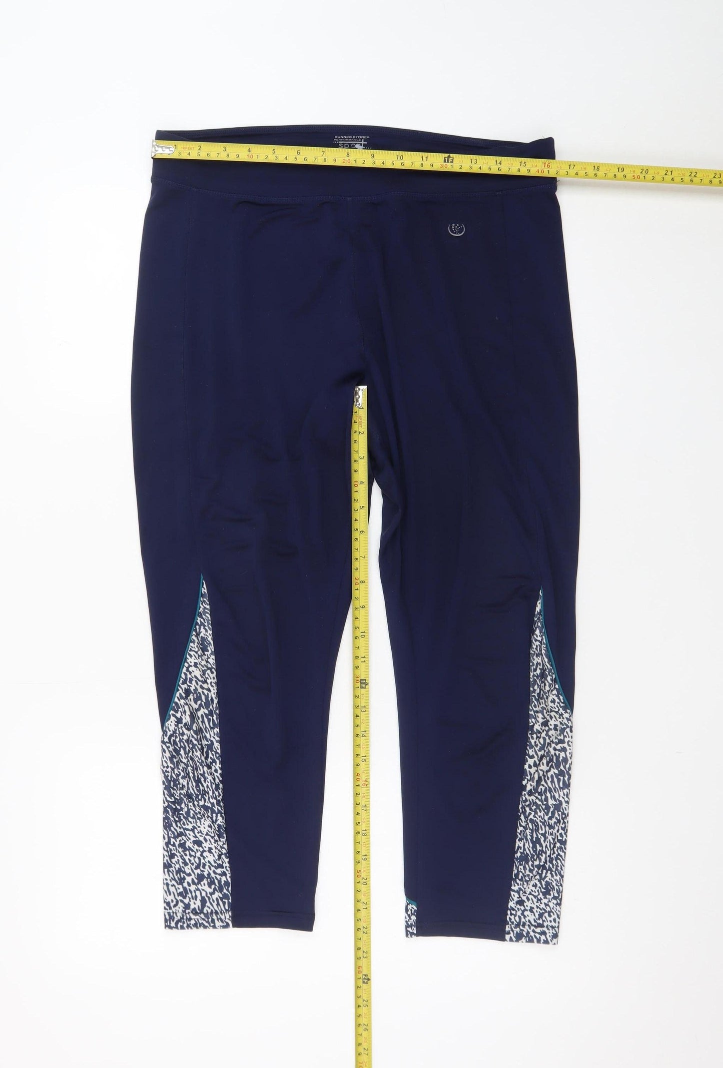 Dunnes Stores Women's Blue Capri Performance Sport Leggings Size L