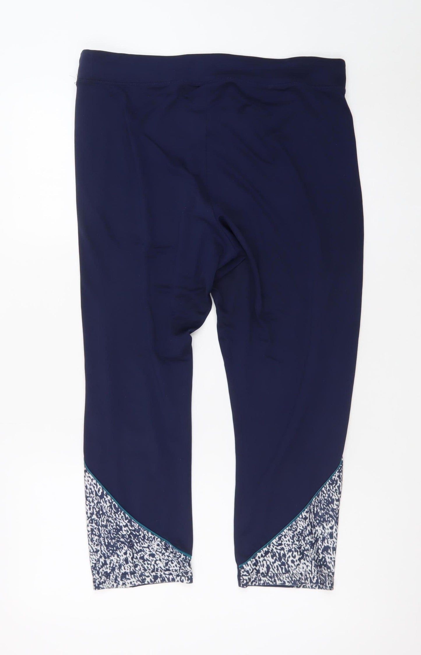 Dunnes Stores Women's Blue Capri Performance Sport Leggings Size L