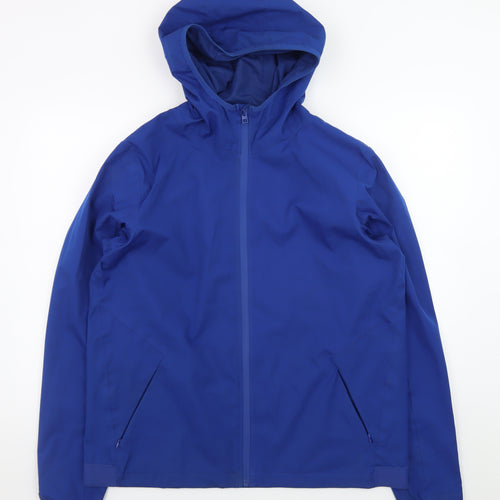 Dunnes Stores Men's Blue Hooded Windbreaker Jacket Size L