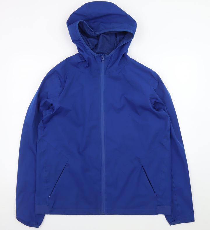Dunnes Stores Men's Blue Hooded Windbreaker Jacket Size L
