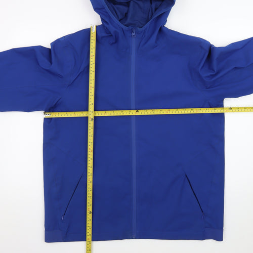 Dunnes Stores Men's Blue Hooded Windbreaker Jacket Size L