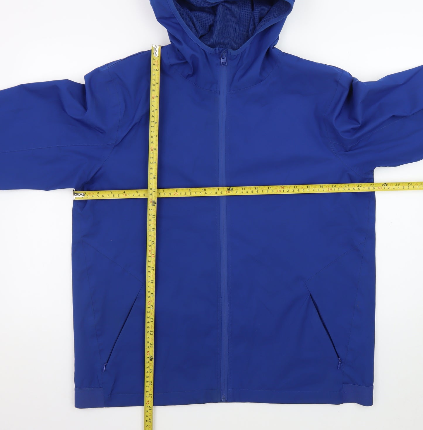 Dunnes Stores Men's Blue Hooded Windbreaker Jacket Size L