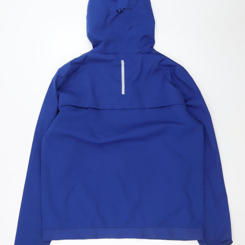 Dunnes Stores Men's Blue Hooded Windbreaker Jacket Size L