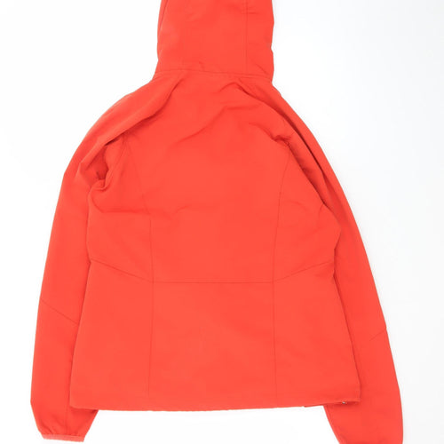 Columbia Women's Red Soft Shell Hooded Jacket Size L Outdoor Windproof