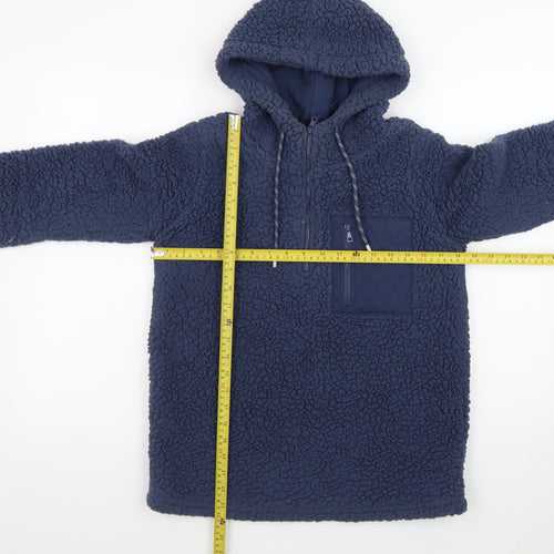 St. Bernard for Dunnes Stores Mens Blue XS Fleece Hoodie Pullover